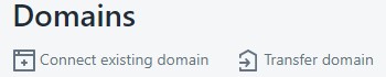 Shopify connect-existing-domain button