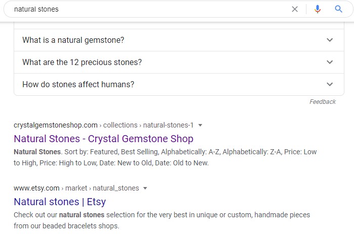 CrystalGemstoneShop in search results