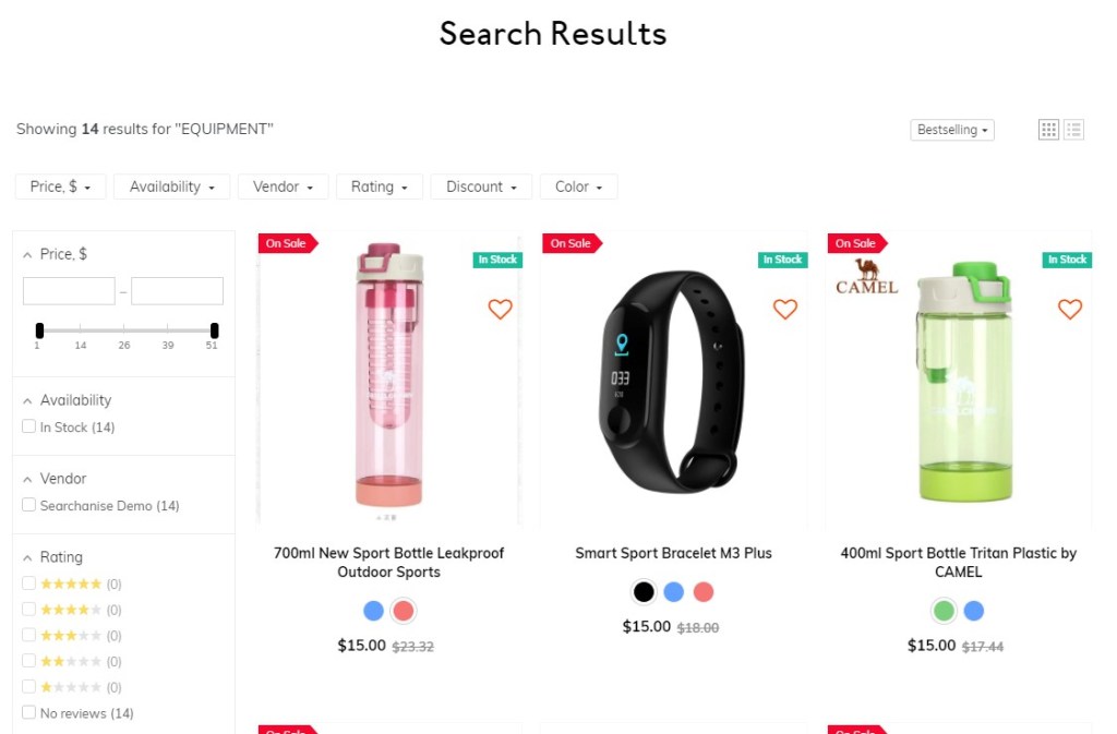 Smart Search & Instant Search app for large dropshipping stores