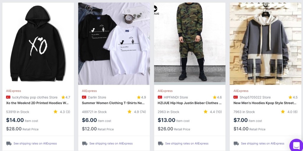 KPop clothing dropshipping products
