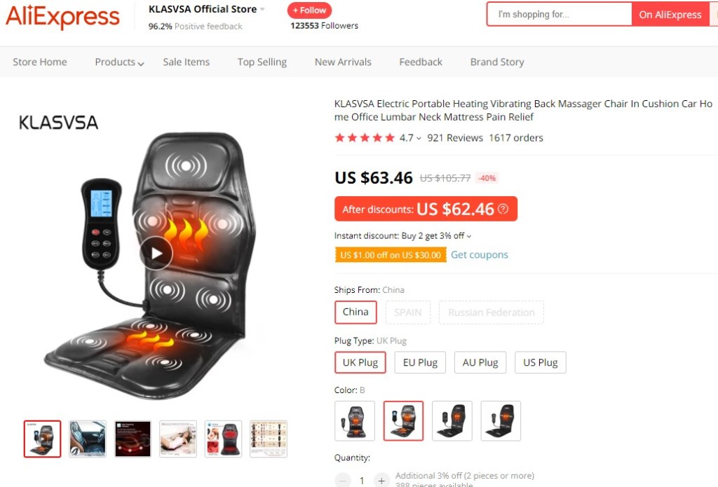Portable massage chair high-ticket dropshipping product