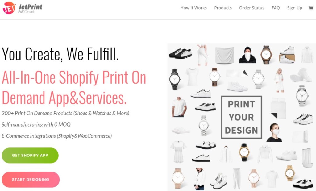 JetPrint print-on-demand company with manufacturing centers in China