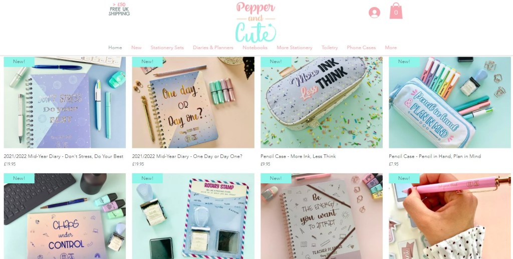 Notebook dropshipping products on PepperAndCute