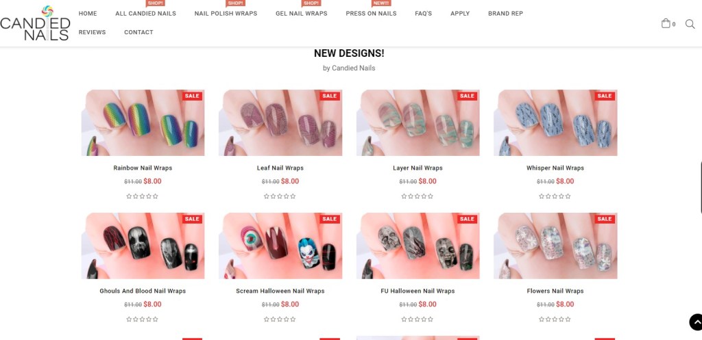 Stickers dropshipping products on CandledNails