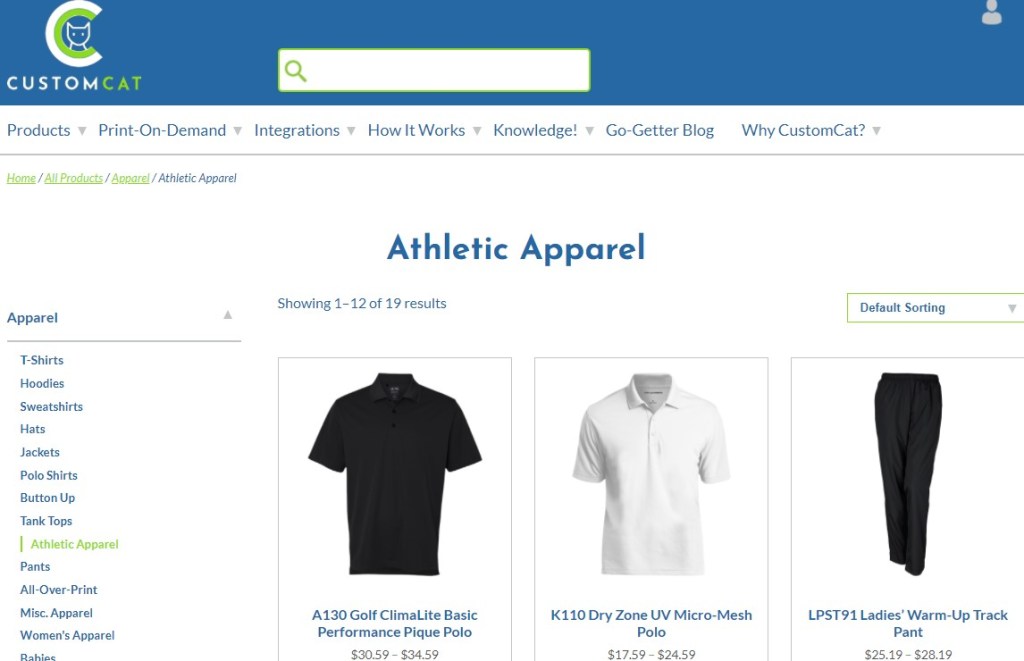 CustomCat fitness gym clothing & athletic wear print-on-demand company
