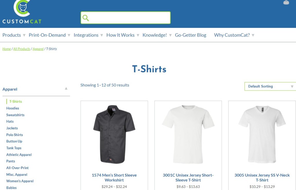 CustomCat custom print-on-demand t-shirt dropshipping company