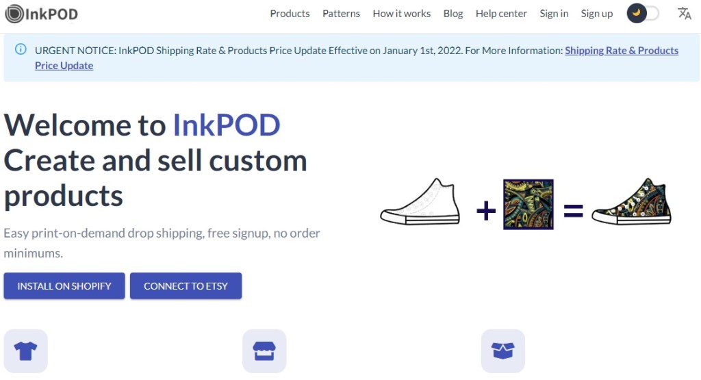 InkPOD Etsy print-on-demand partner