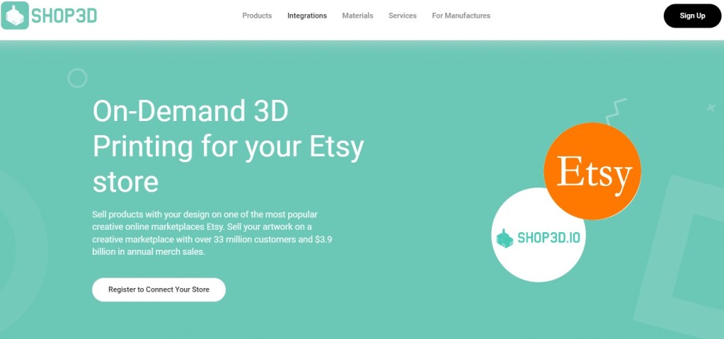 Shop3D Etsy print-on-demand partner