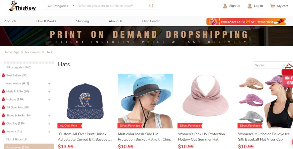 ThisNew hat & beanie print-on-demand company