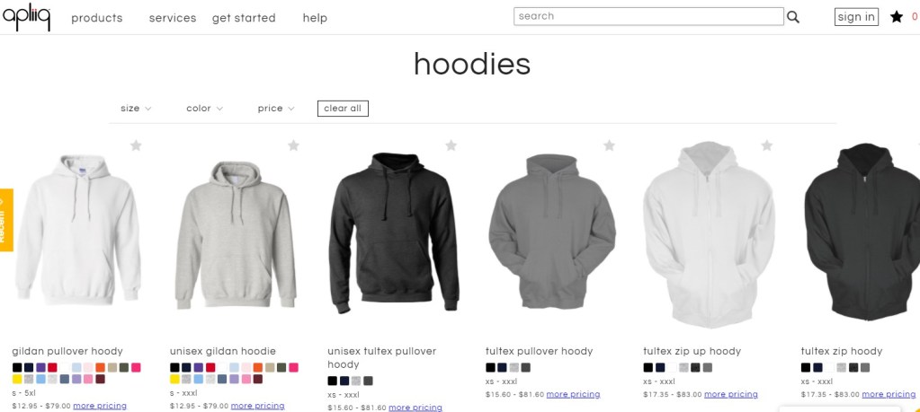 Apliiq hoodie & sweatshirt print-on-demand company