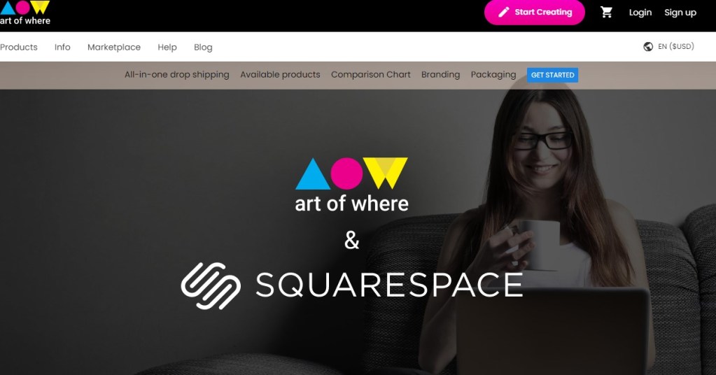 ArtOfWhere Squarespace print-on-demand company