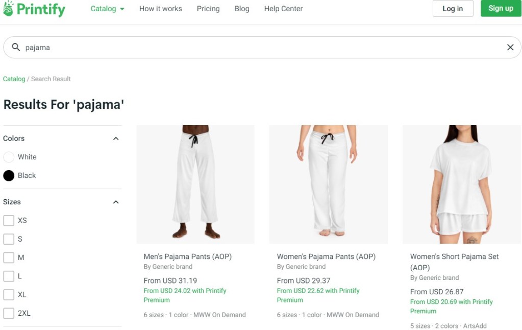Printify pajama print-on-demand company