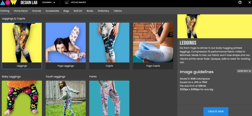 ArtOfWhere yoga pant & legging print-on-demand company