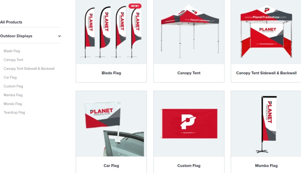 Planet TradeShow flag print-on-demand company