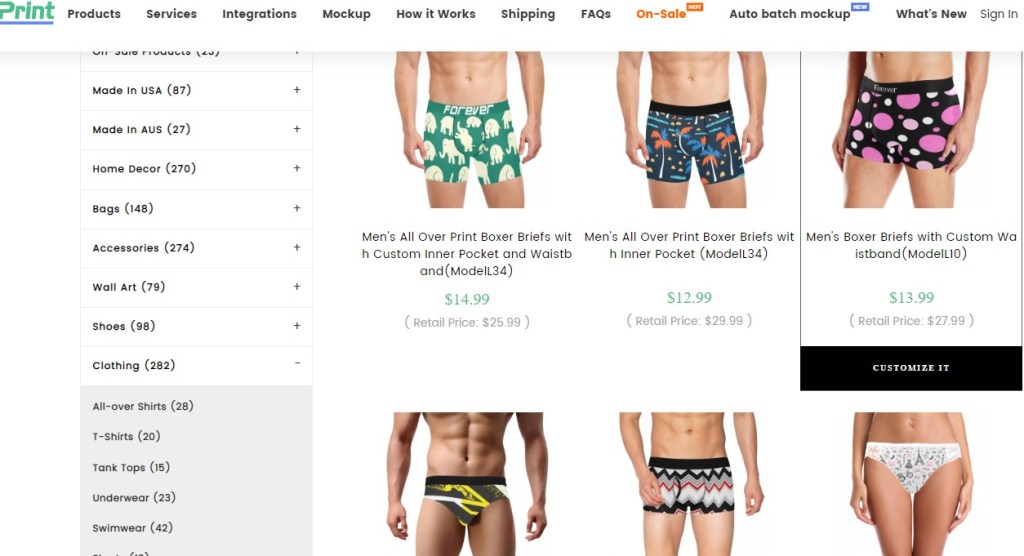 InterestPrint underwear & panty print-on-demand company