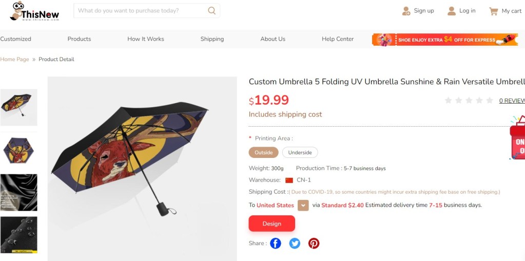 ThisNew umbrella print-on-demand company