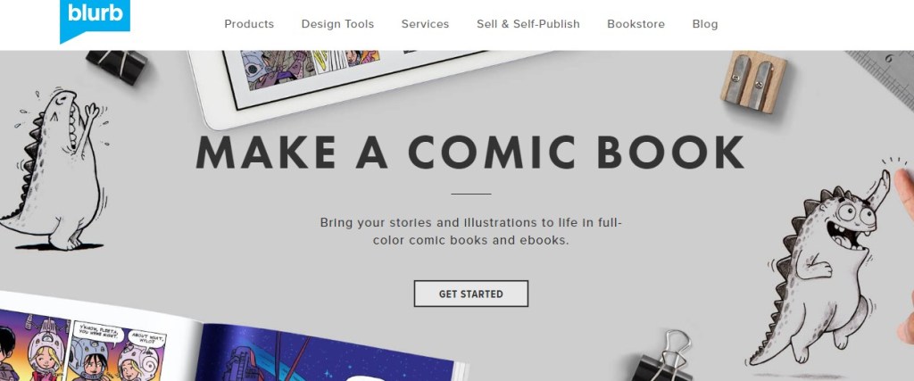 Blurb comic book print-on-demand company