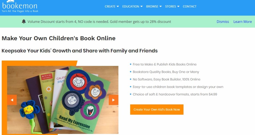 Bookemon children's book print-on-demand company