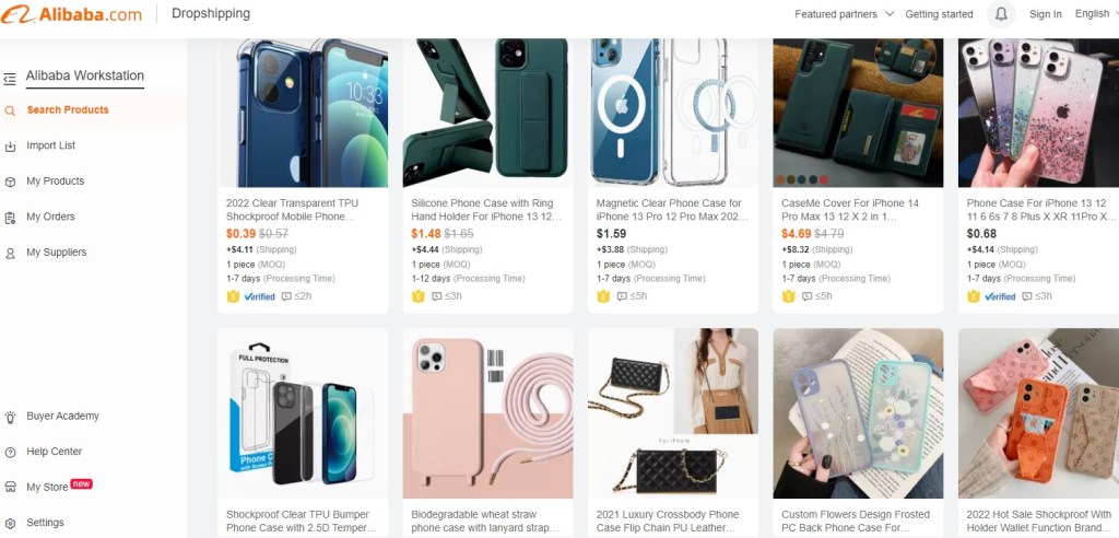 Alibaba phone cases & accessories dropshipping supplier