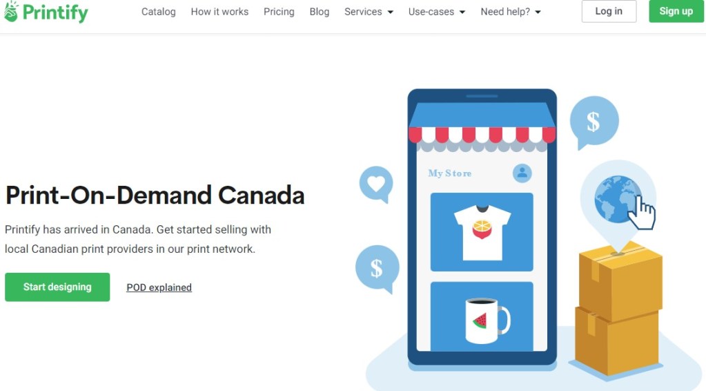 Printify Canada print-on-demand company