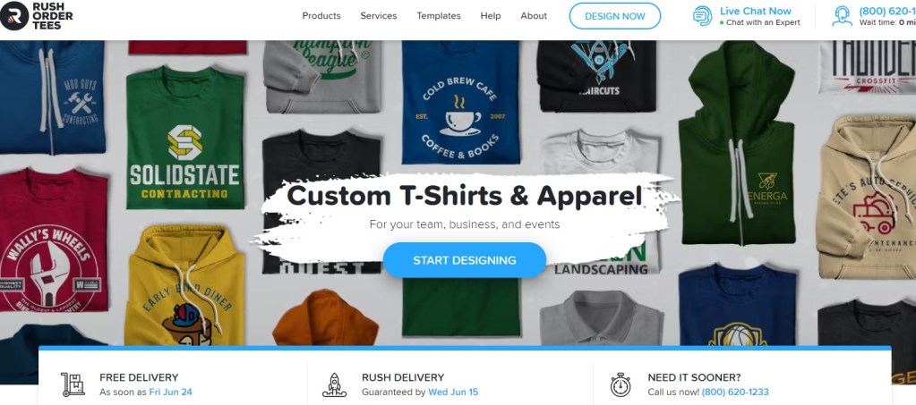 RushOrderTees one of the cheapest online custom t-shirt printing companies