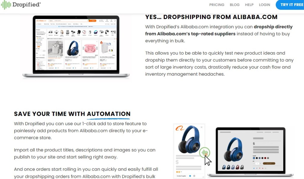 Dropified Shopify Alibaba dropshipping app