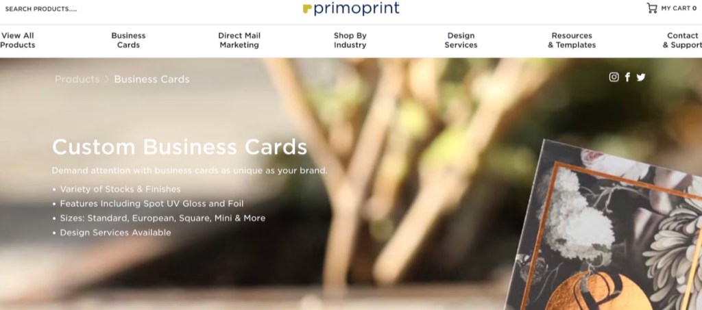 PrimoPrint cheap online custom business card printing service & company