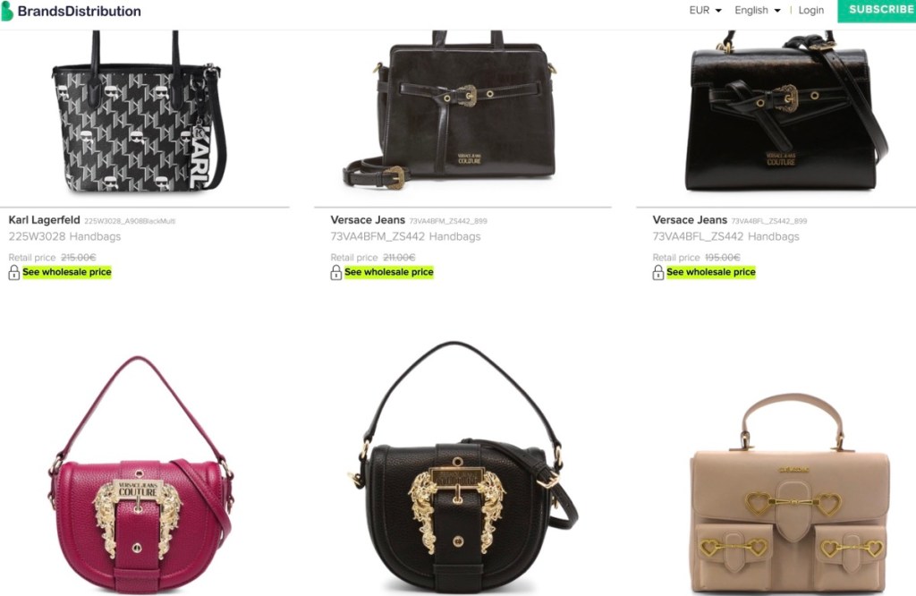 BrandsDistribution luxury handbag & brand designer purse wholesale supplier 