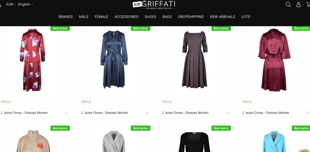 Griffati bulk women's boutique fashion clothing wholesale supplier