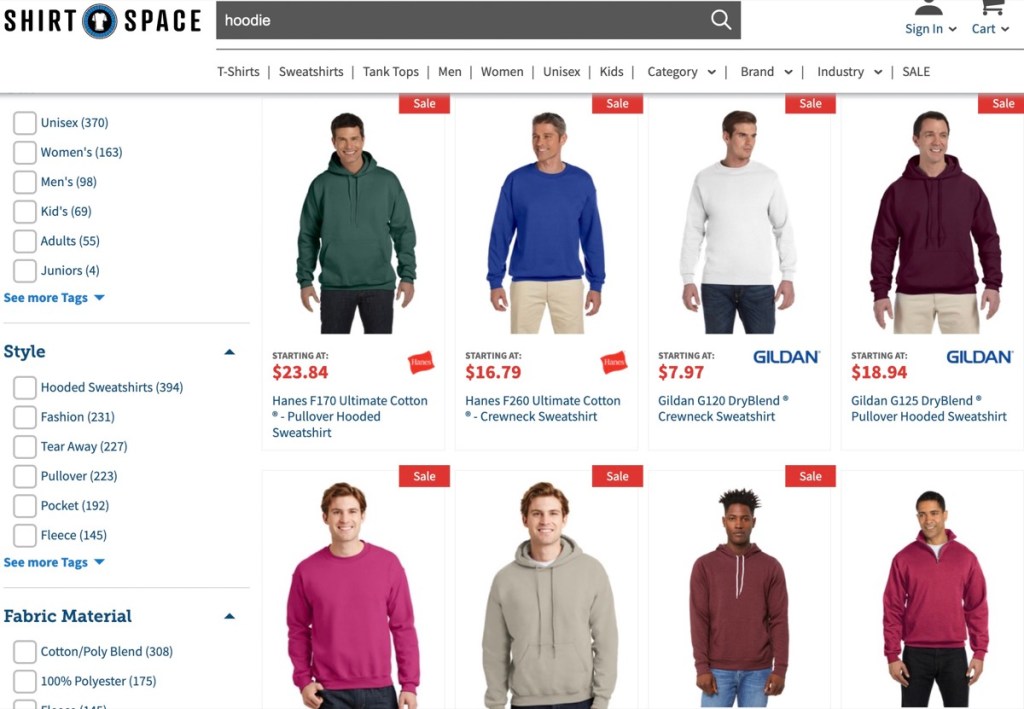 ShirtSpace blank hoodie & sweatshirt bulk wholesale supplier