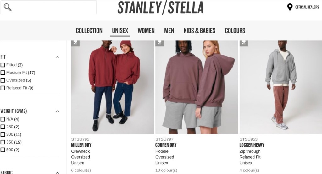 Stanley/Stella blank hoodie & sweatshirt bulk wholesale supplier
