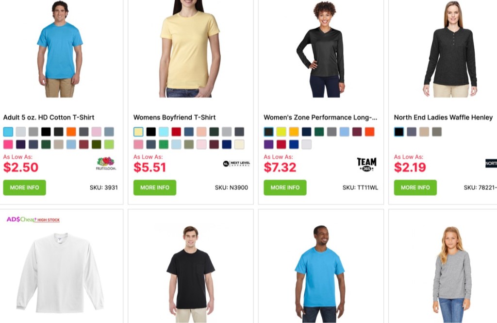 AllDayShirts wholesale blank t-shirt supplier