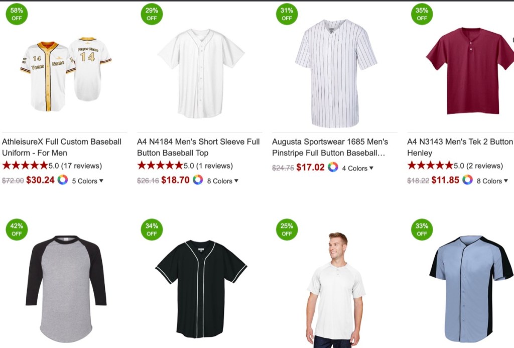 ApparelnBags wholesale blank baseball jersey distributor