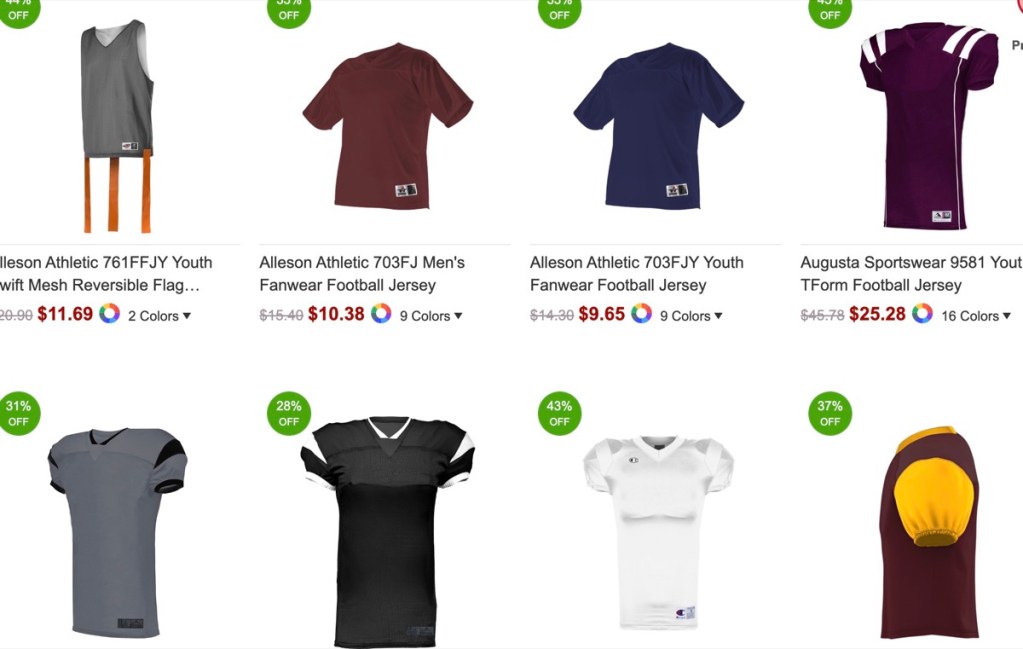 ApparelnBags wholesale blank football jersey supplier