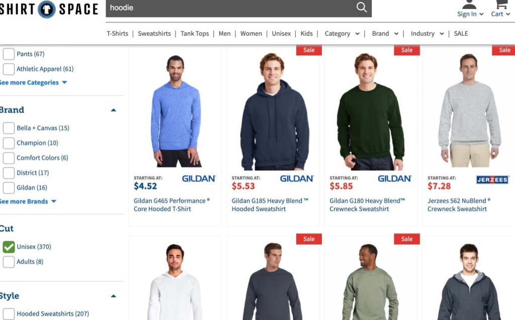 ShirtSpace cheap bulk blank hoodie & sweatshirt wholesale supplier