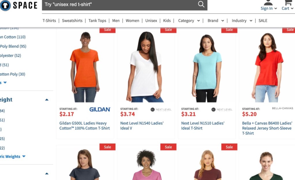 ShirtSpace wholesale blank t-shirt supplier in Atlanta, Georgia, USA