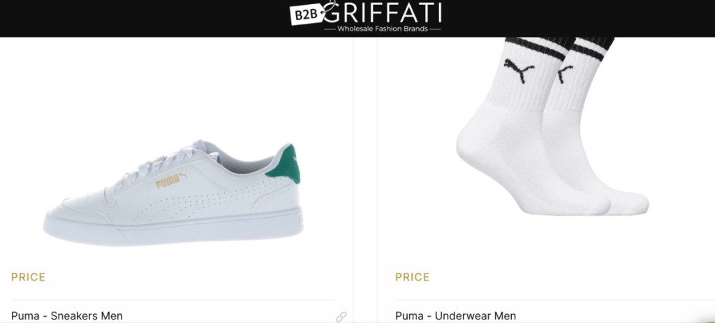 Griffati wholesale authentic Puma shoes & sneakers supplier