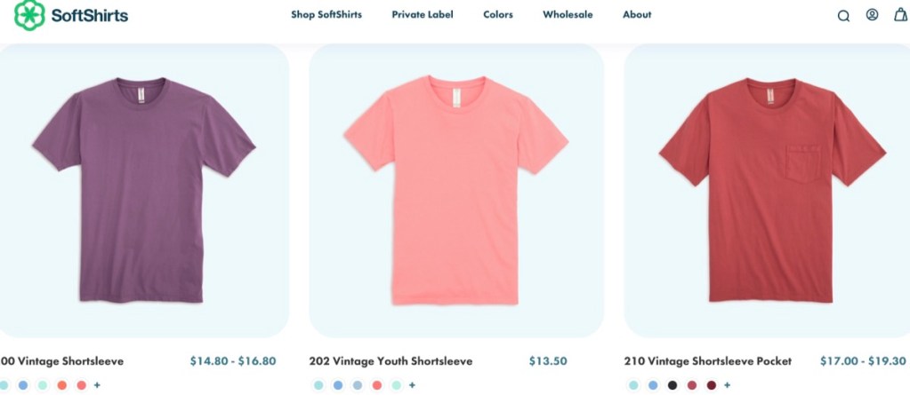 SoftShirts wholesale blank t-shirt supplier