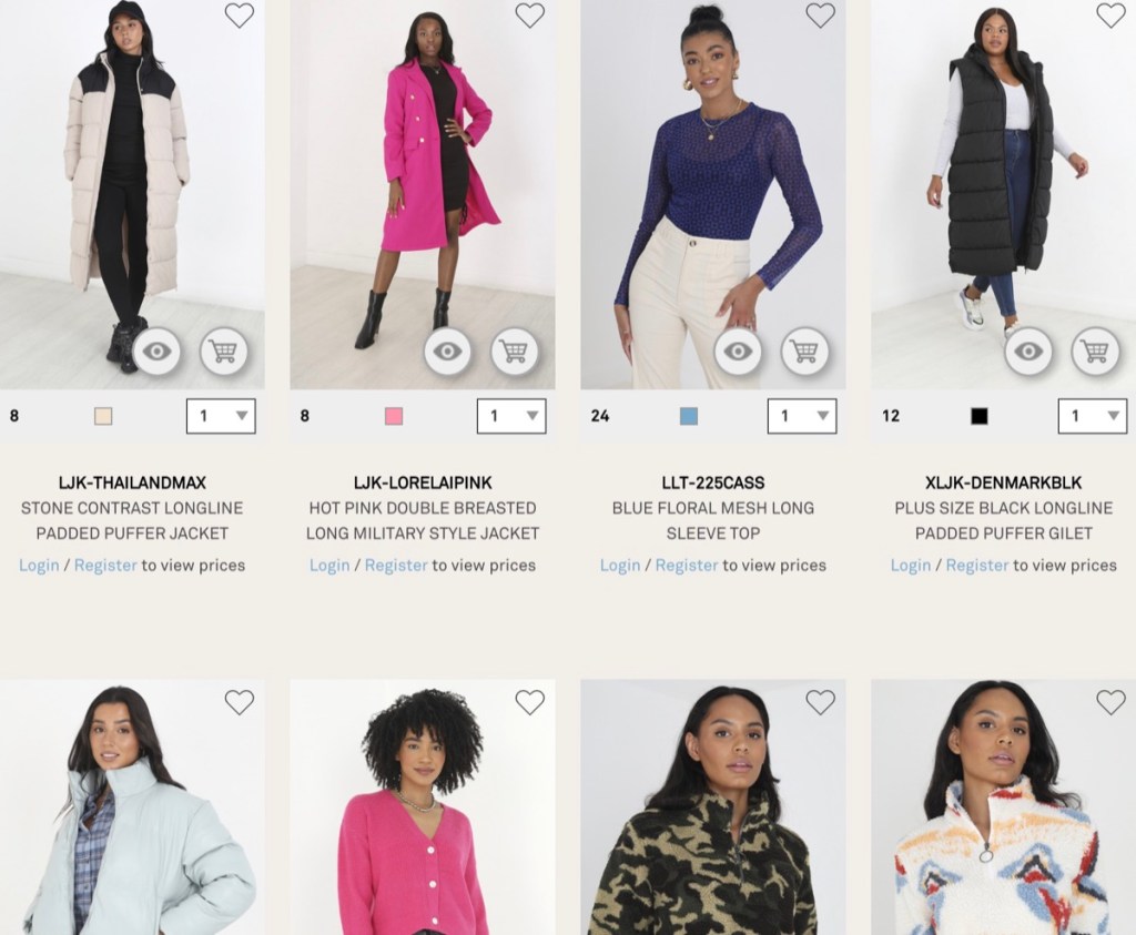 Whispering Smith UK wholesale women's boutique fashion clothing supplier
