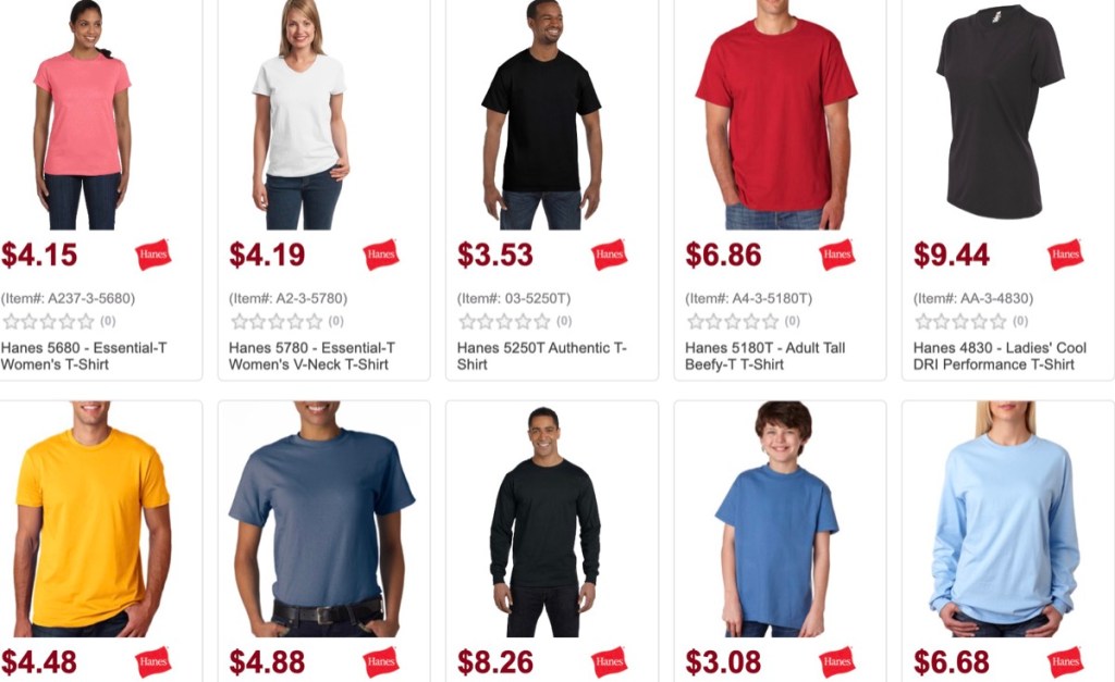 NYFifth wholesale Hanes t-shirt supplier